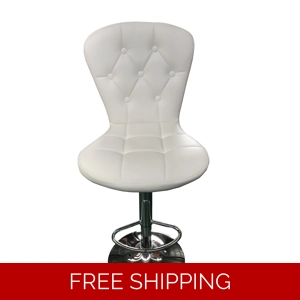 Sleek Stylish Chrome Hydraulic 360-degree swivel Bar Stool, set of 2